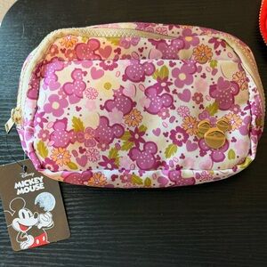 Disney Mickey Mouse Pink Floral Pouch